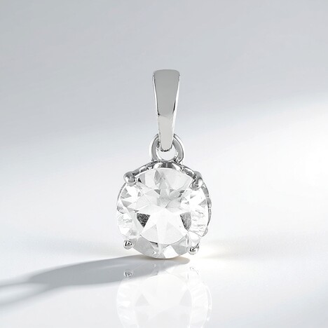 Ciondolo in argento con Quarzo Bianco