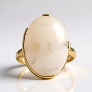 White Agate Silver Ring (Bali Barong)