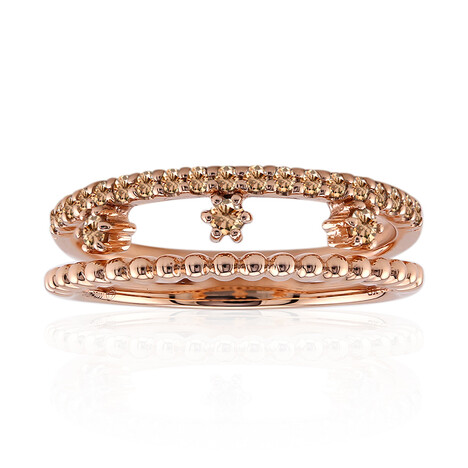 Anillo en oro con Diamante rosa de Francia de Argyle SI1 (Annette)