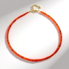 Collana in argento con Opale Arancione d'Etiopia