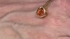 Colgante en plata con Cuarzo naranja