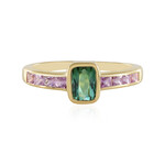 Zilveren ring met een groene Benedito toermalijn (Adela Silber)