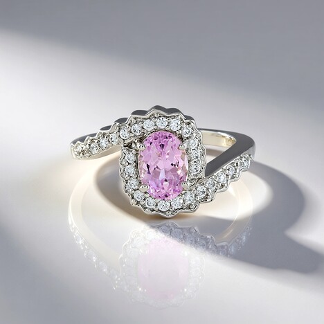 Anello in argento con Kunzite Brasiliana