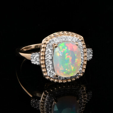 Bague en or et Opale Welo
