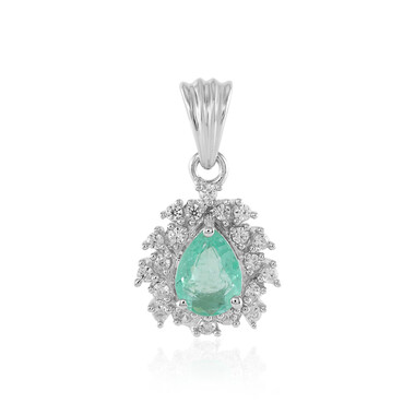 Colombian Emerald Silver Pendant