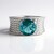 Bague en argent et Fluorite bleu pétrole