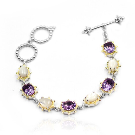 Edelstein-Silberarmband (Dallas Prince Designs)