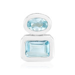 Zilveren hanger met een hemel-blauwe topaas (MONOSONO COLLECTION)