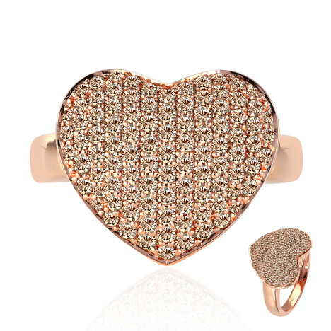 Gouden ring met SI1 Argyle Rose De France Diamanten (Annette)