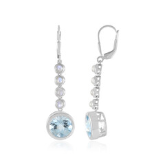 Sky Blue Topaz Silver Earrings (KM by Juwelo)