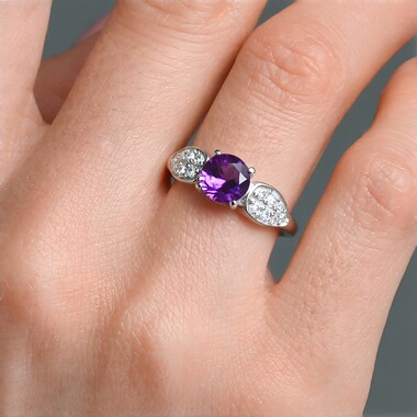 Uruguay-Amethyst-Silberring