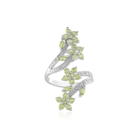 Zilveren ring met peridoots