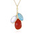 Collana in argento con Corniola (KM by Juwelo)