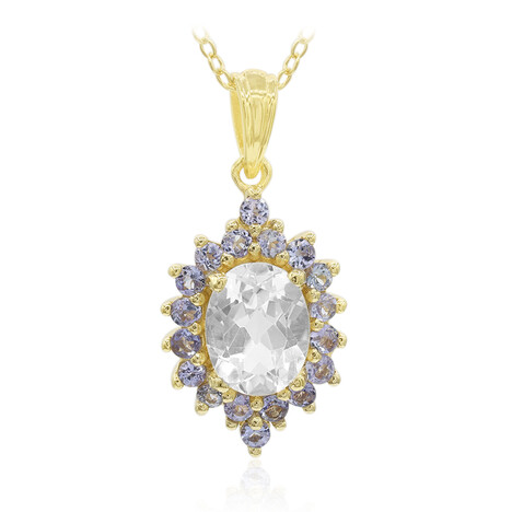 Collar en plata con Topacio blanco