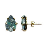 Zilveren oorbellen met gem silica druzy (Bali Barong)