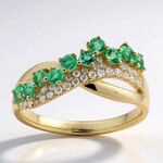 Anello in oro con Smeraldo Zambia AAA (CIRARI)