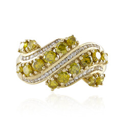 Anillo en oro con Diamante amarillo I2 (de Melo Gold)