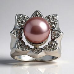 Anello in argento con Perla Ming (Annette classic)