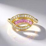 Anello in oro con Zaffiro Ceylon Rosa (Adela Gold)