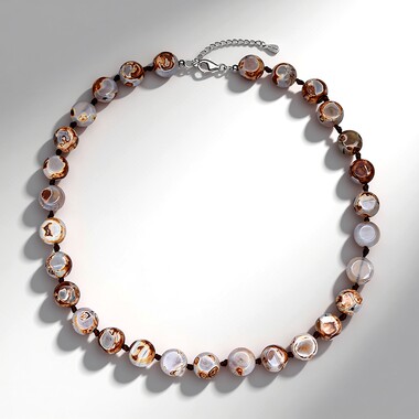 Collar en plata con Ágata Fang Gu