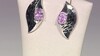 Boucles d'oreilles en argent et Kunzite (Pallanova)