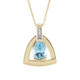 Sky Blue Topaz Silver Necklace