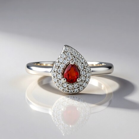 Bague en argent et Rubis de Tanzanie