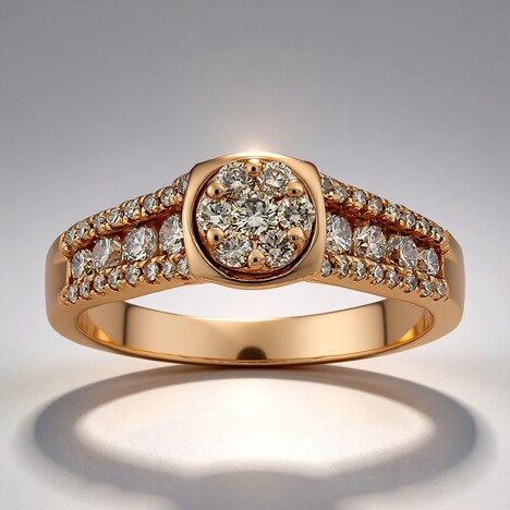 Anello in oro con Diamante Rose de France SI1 di Argyle (Annette)