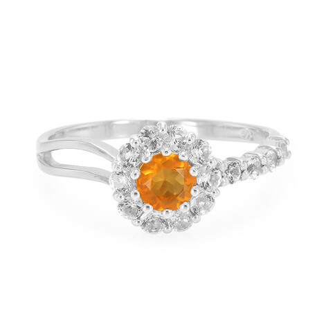 Bague en argent et Opale de Feu de Buriti