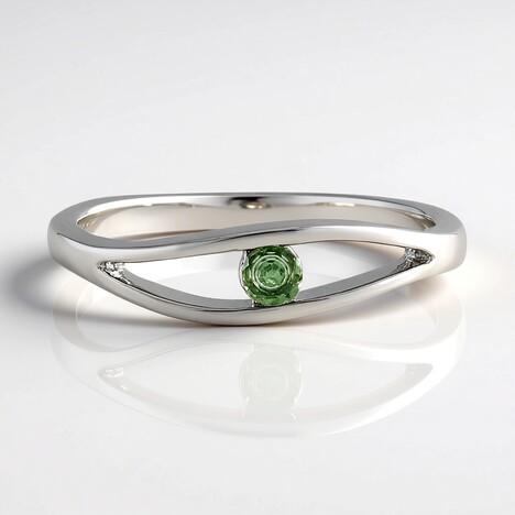 Anello in argento con Apatite Cromo