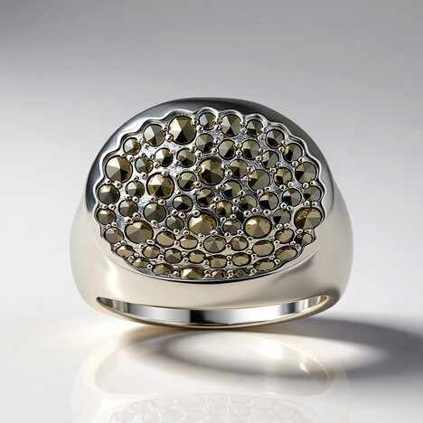 Anello in argento con Marcassite (Annette classic)