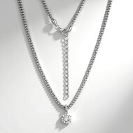 Collana in argento con Topazio Bianco