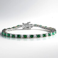 Brazalete en plata con Esmeralda de Zambia (Gems en Vogue)