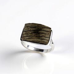 Anello in argento con Quercia Nera (dagen)