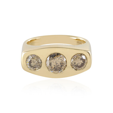 Anillo en oro con Diamante champán I2 (de Melo)