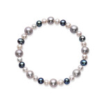 Armband met Zilveren zoetwater kweekparels