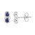 Blue Sapphire Silver Earrings