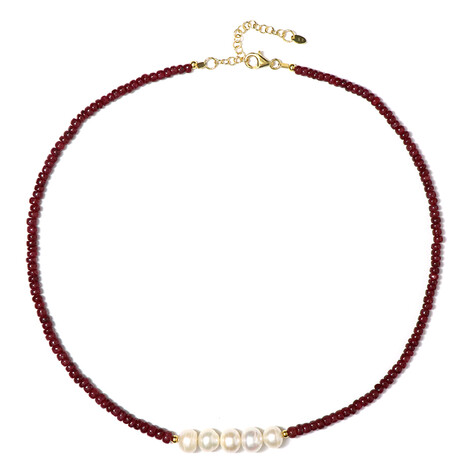 Edelstein-Silberhalskette