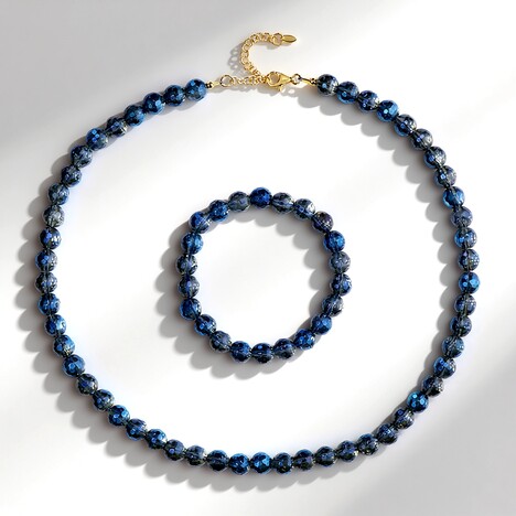 Parure in argento con Quarzo Mistico Blu