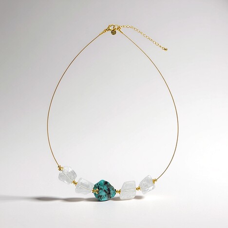 Collana in acciaio inossidabile con Turchese