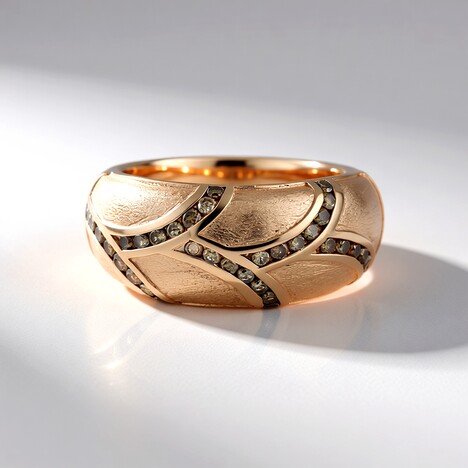 Bague en or et Diamant champagne I2 (KM by Juwelo)