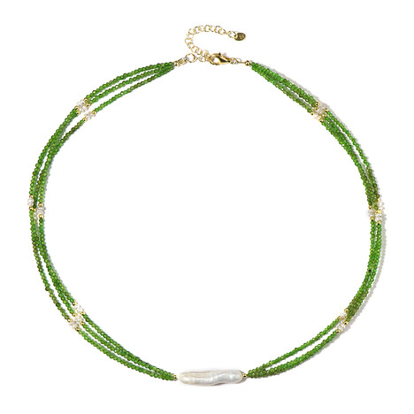 Edelstein-Silberhalskette (Riya)