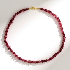 Collier en argent et Tourmaline rose du Nigéria