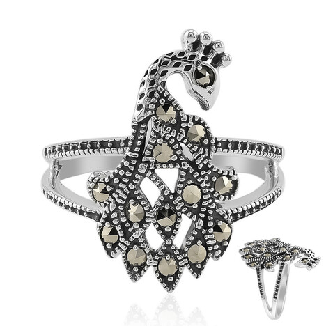 Anillo en plata con Marcasita