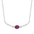 Magenta-Granat-Silbercollier