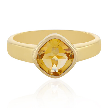 Zilveren ring met een citrien (MONOSONO COLLECTION)