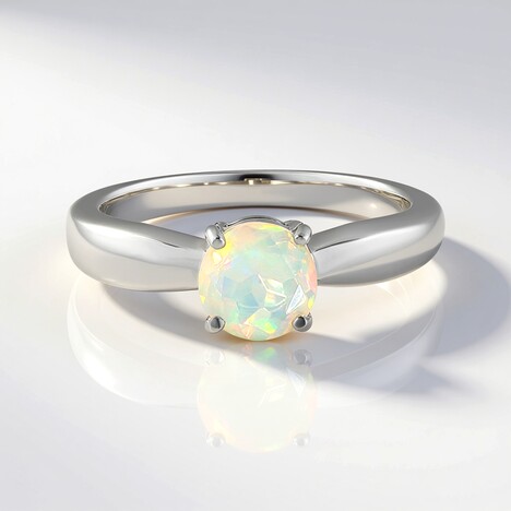 Anello in argento con Opale di Welo