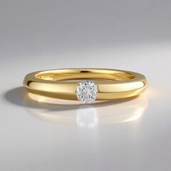 Anello in oro con Diamante IF (G) (de Melo Gold)