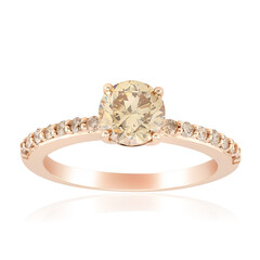 Gouden ring met een VS1 Argyle-Rose de France-Diamant