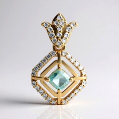 14K Brazilian Paraiba Tourmaline Gold Pendant